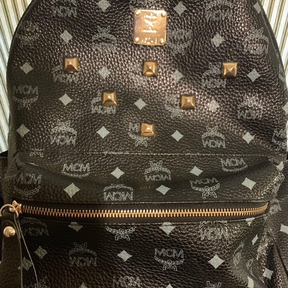 Black mcm backpack